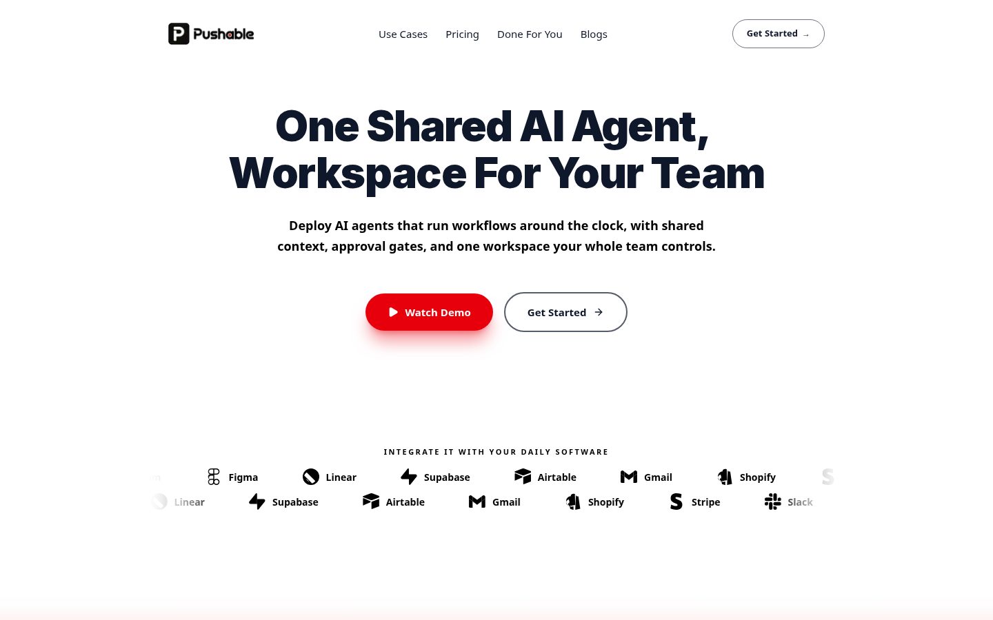 Pushableai Homepage
