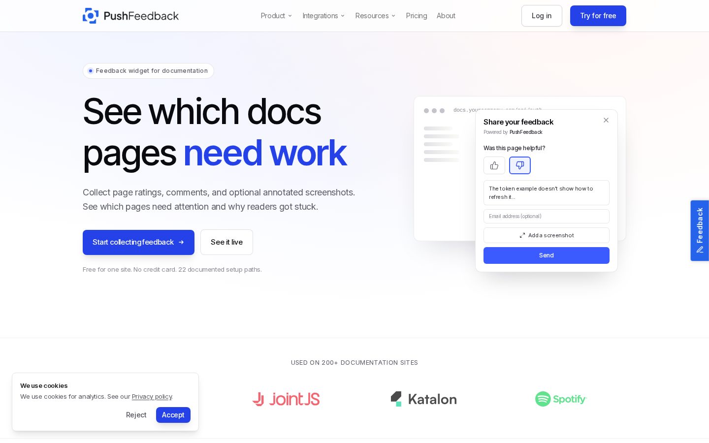 PushFeedback Homepage