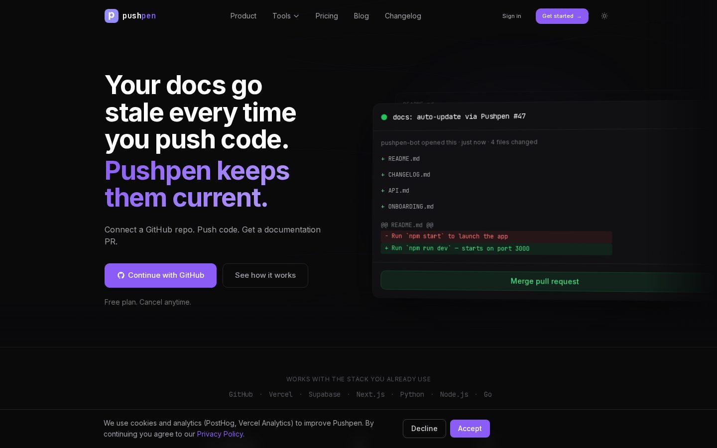 Pushpen Homepage