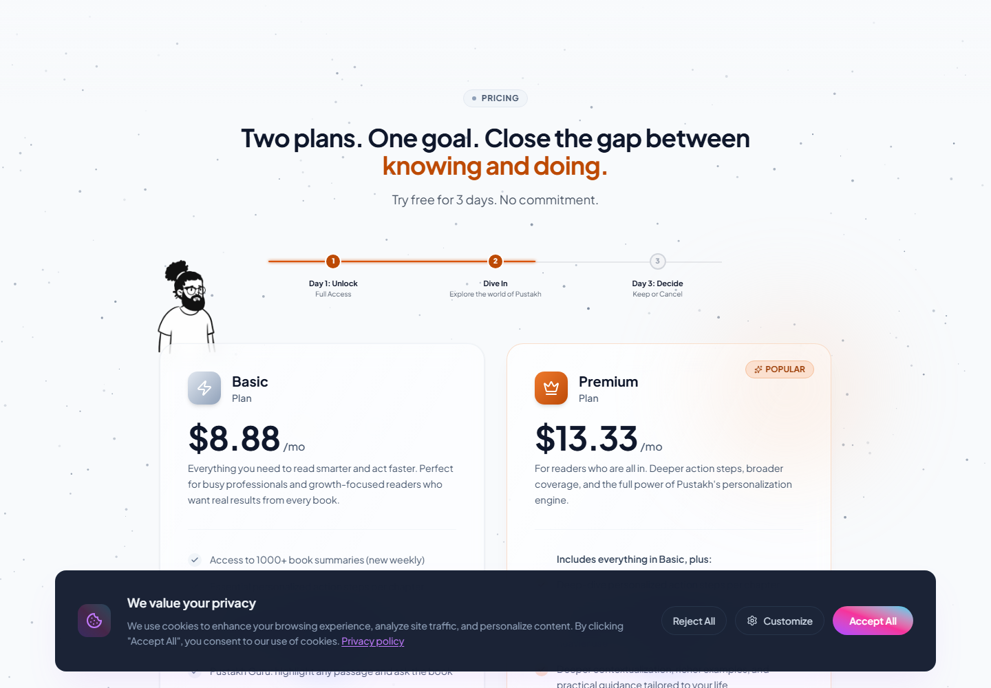 Pustakh pricing
