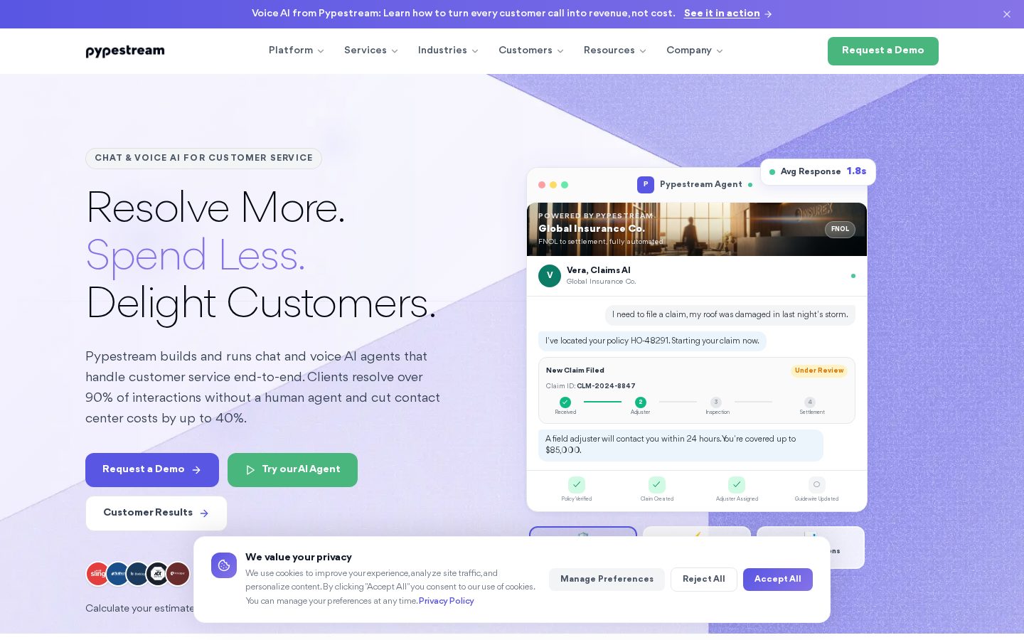 Pypestream Homepage