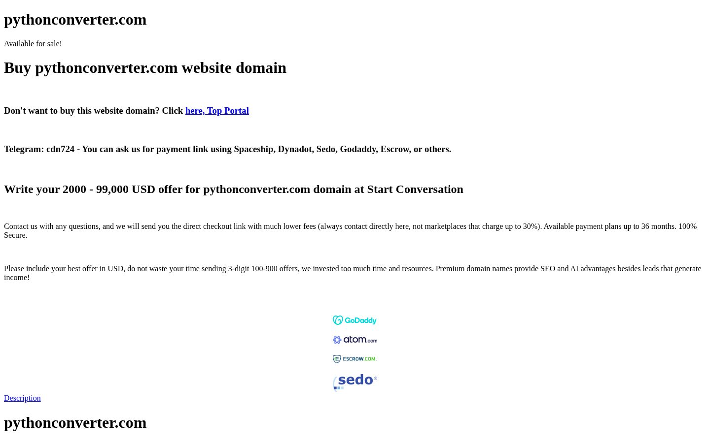 Python Converter Homepage