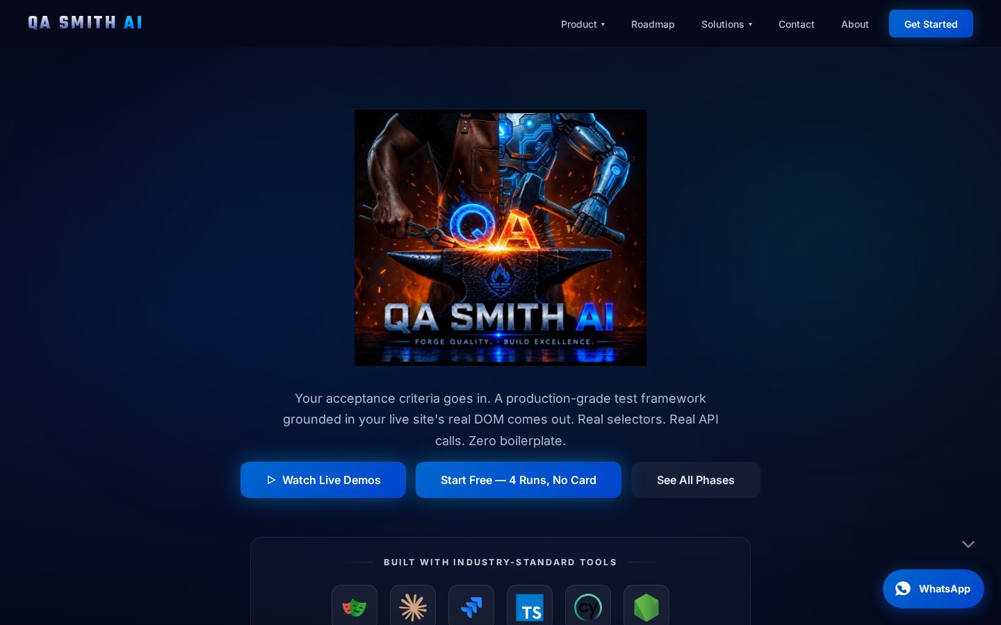 QA Smith AI Homepage