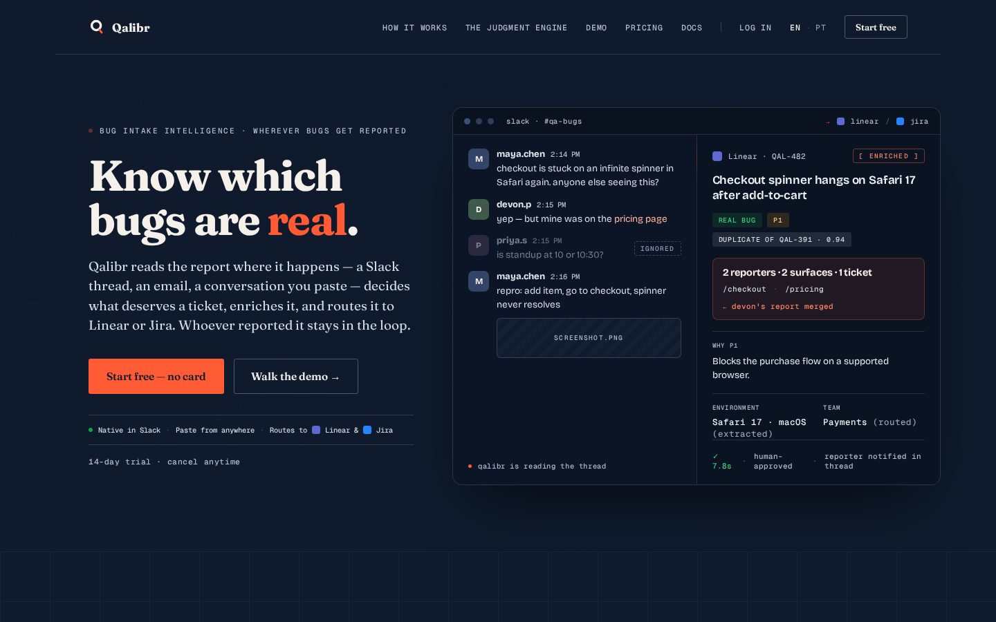 Qalibr Homepage