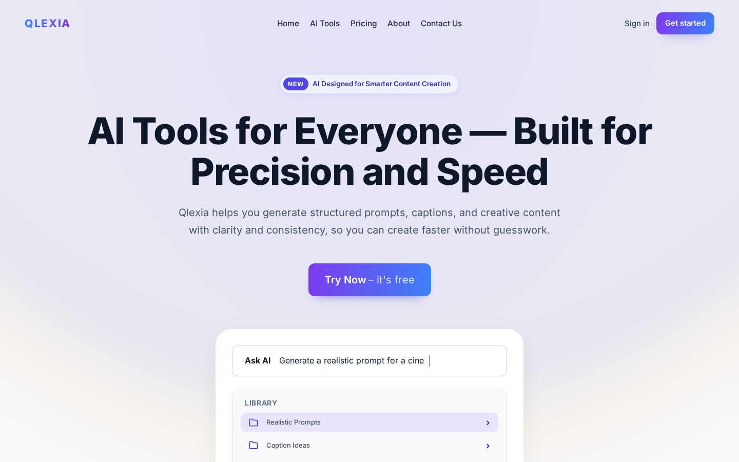 Qlexia Homepage