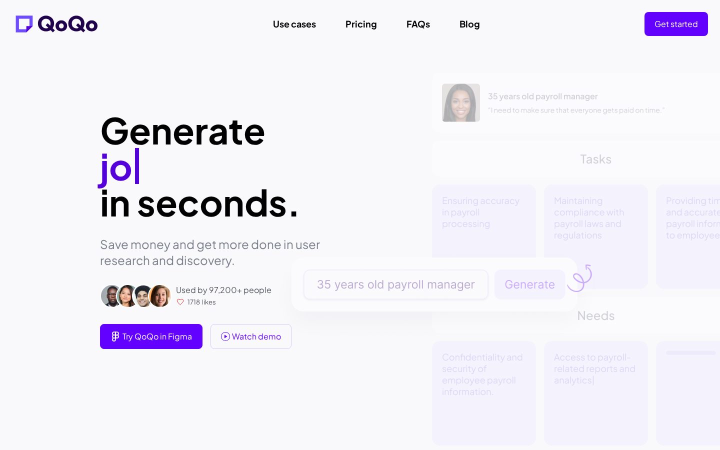 Qoqo AI Homepage