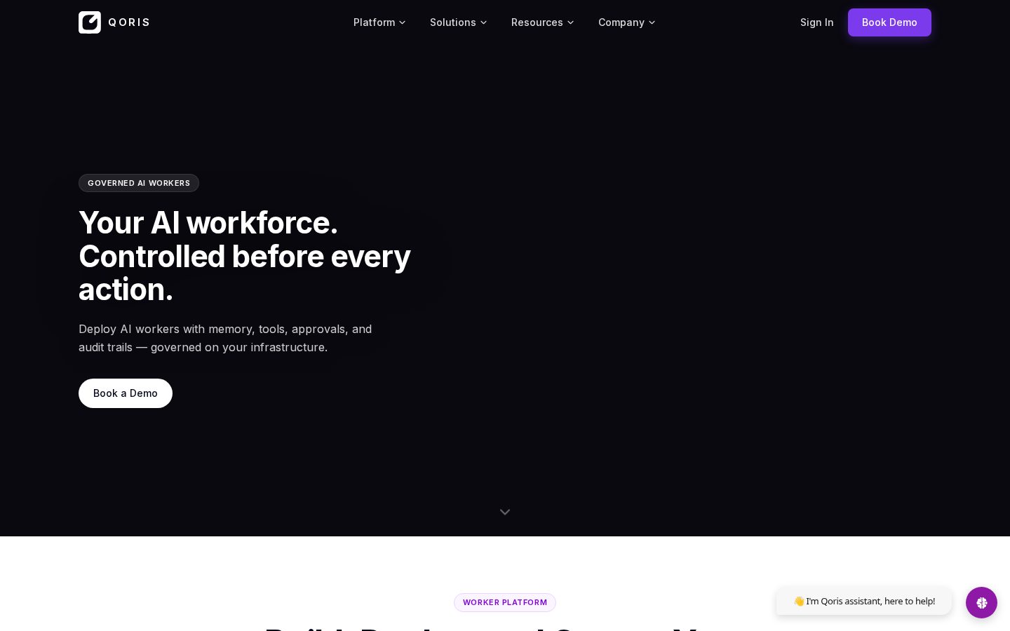 QORIS AI Homepage