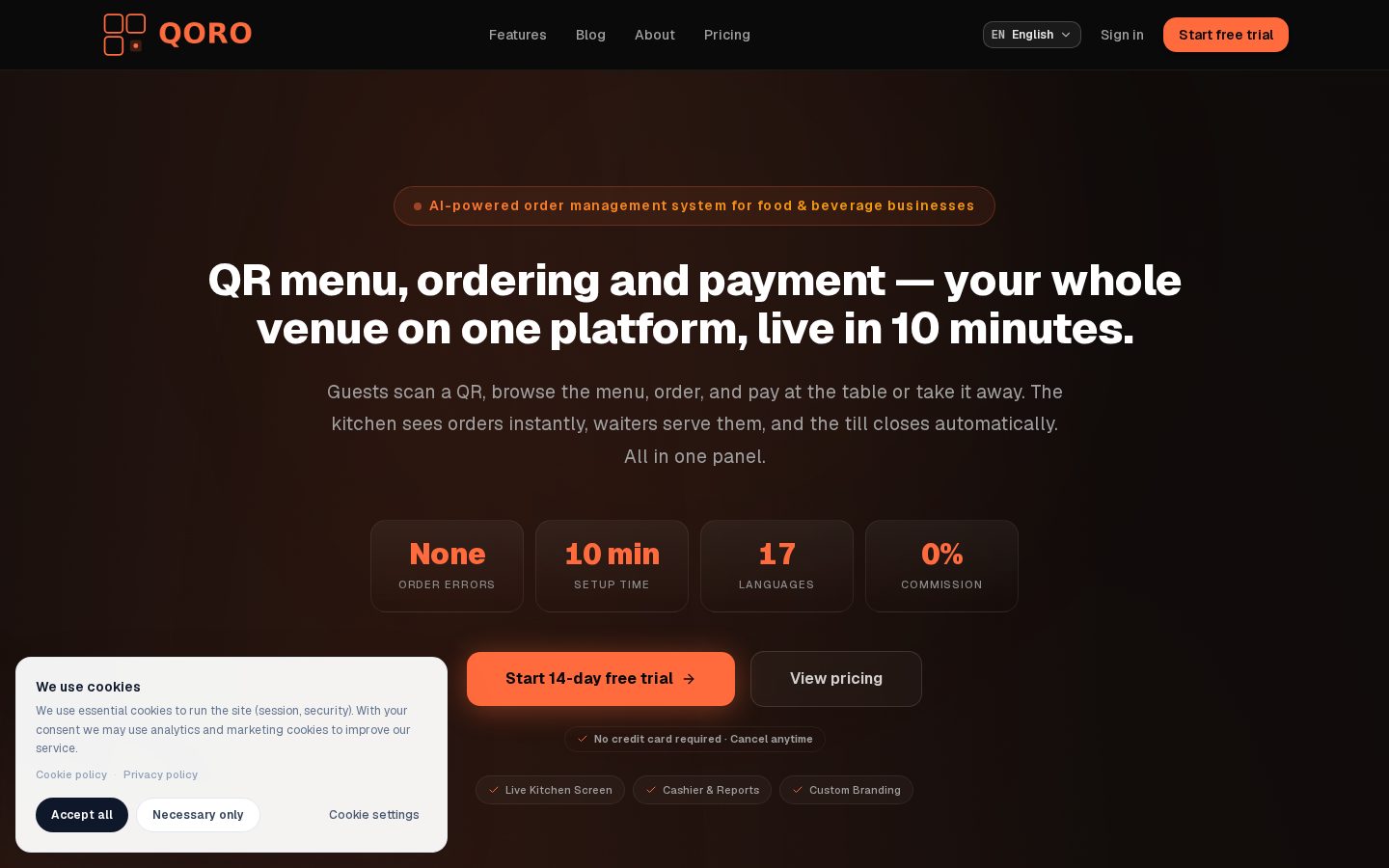 Qoro Homepage
