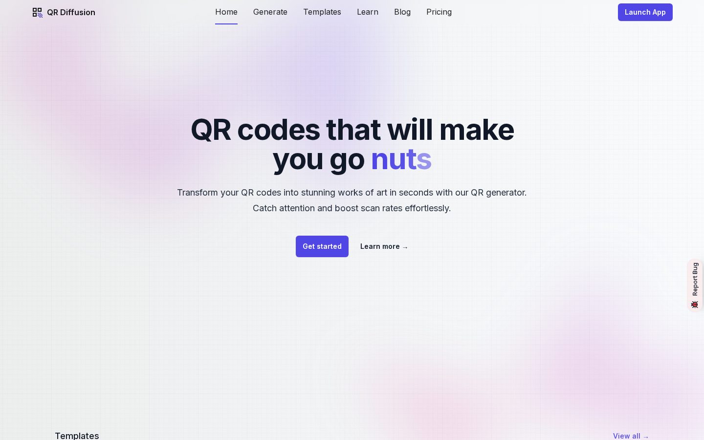 QR Diffusion Homepage