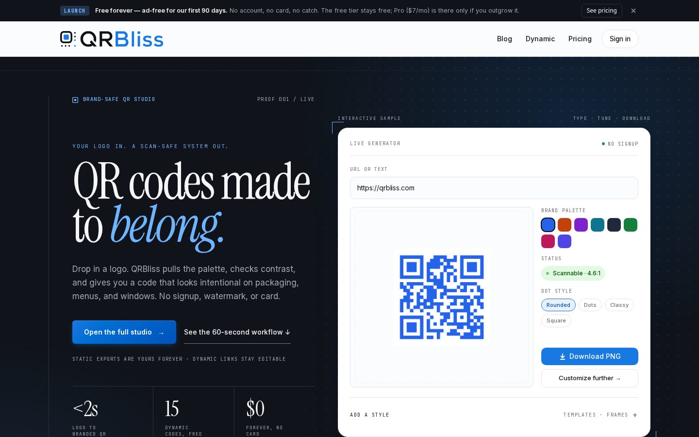 QRBliss Homepage