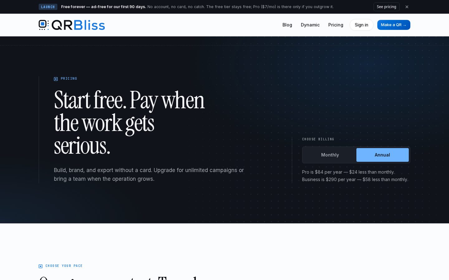 QRBliss Pricing