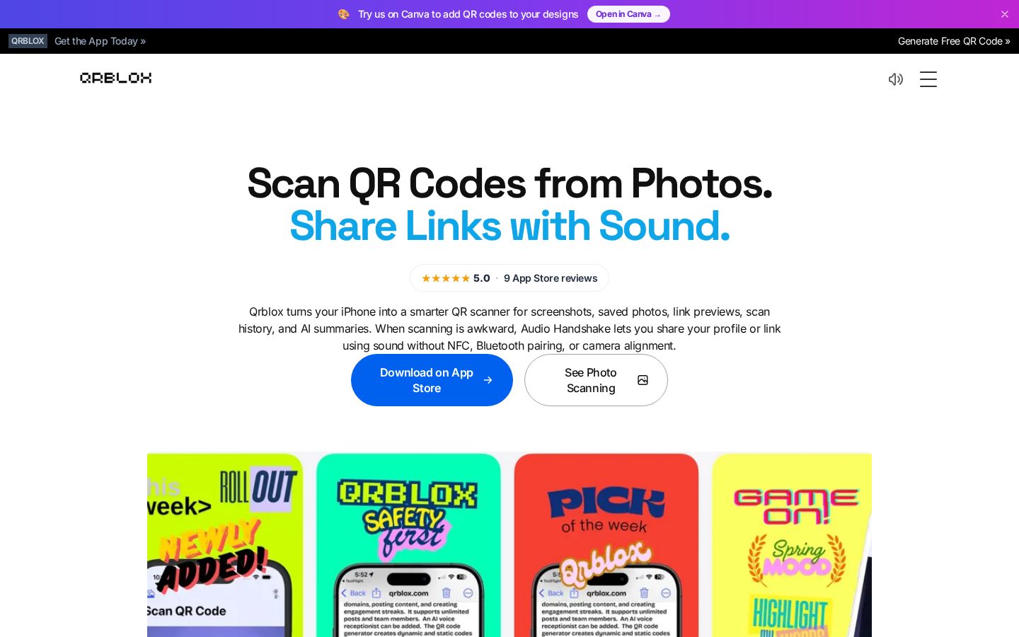 Qrblox Homepage