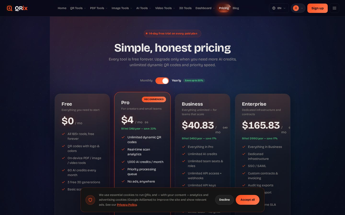QRix Pricing