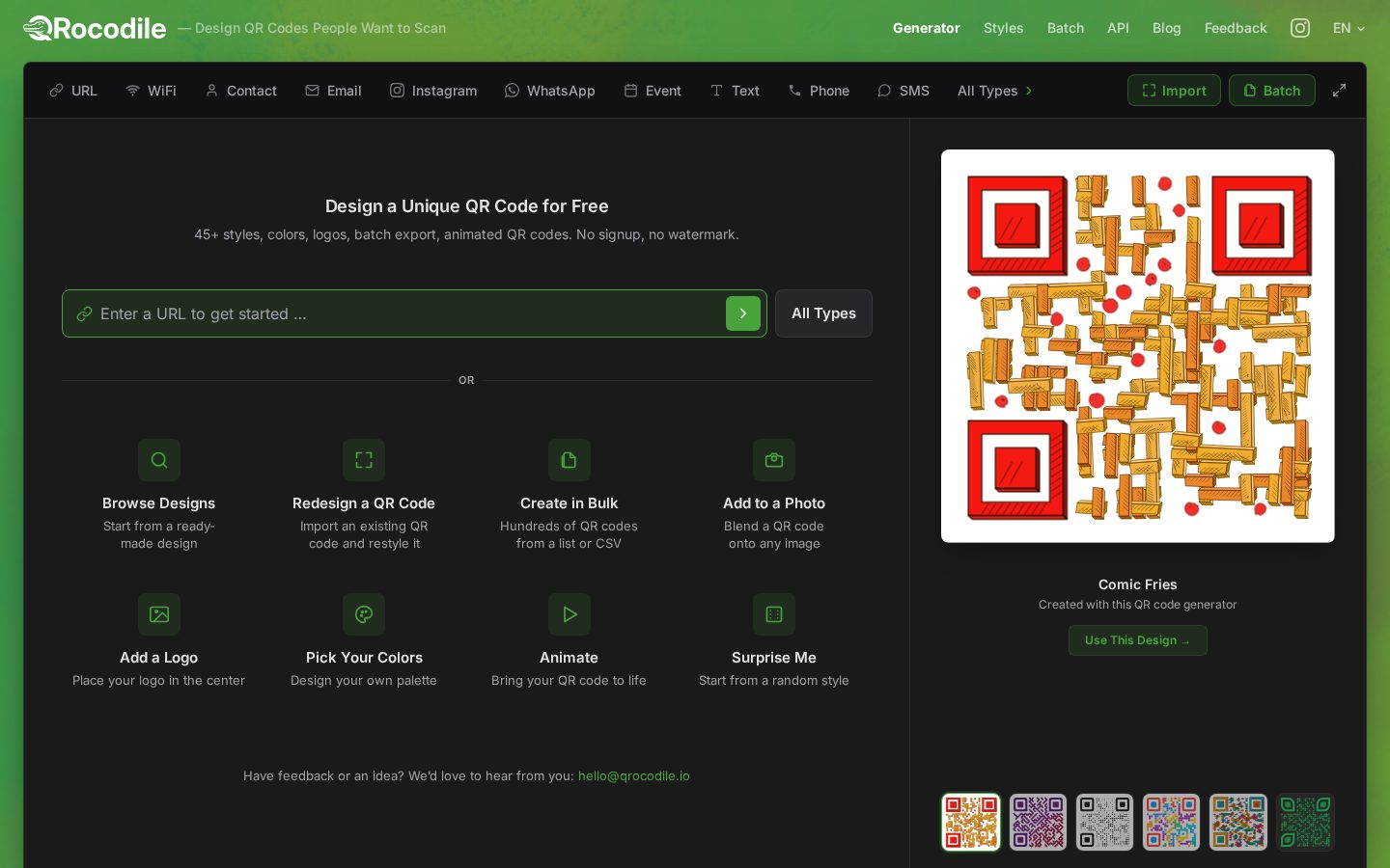 QRocodile Homepage