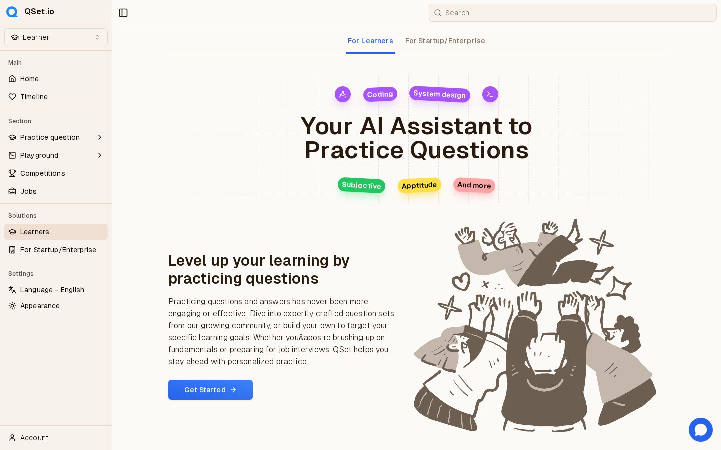 QSet.io Homepage