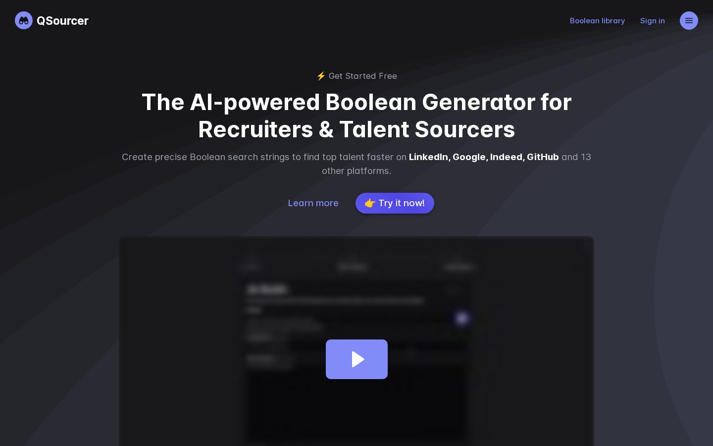 QSourcer Homepage