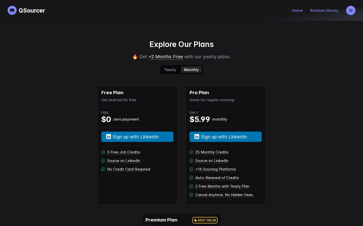 QSourcer Pricing