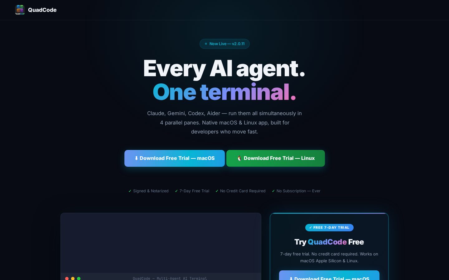 QuadCode Homepage