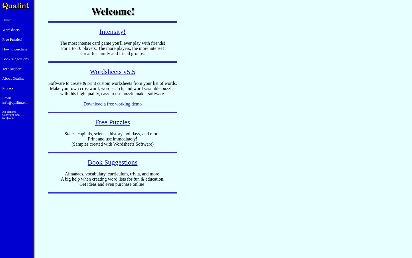 Qualint Homepage