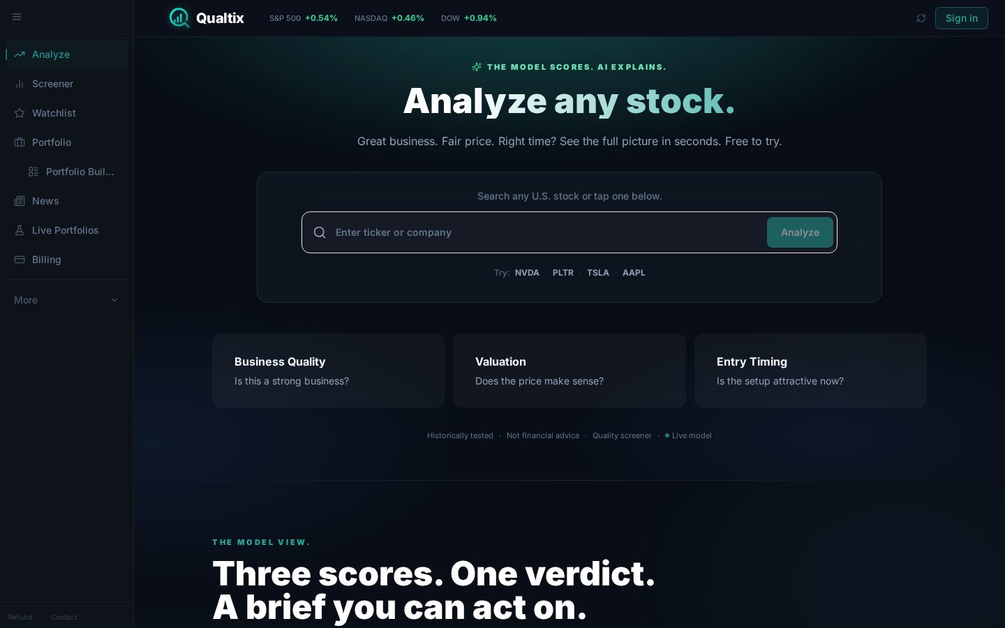Qualtix Homepage