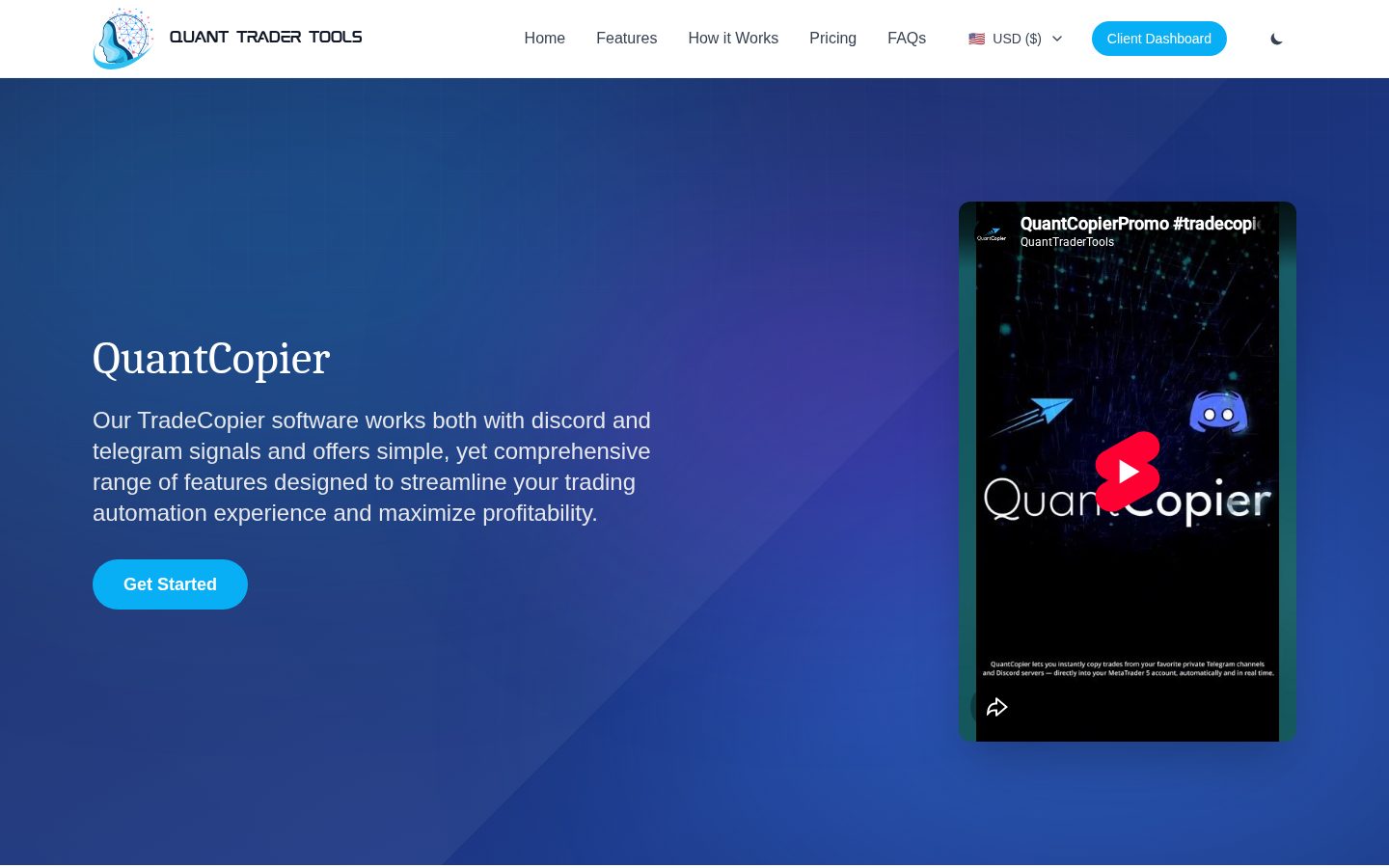 QuantCopier Homepage