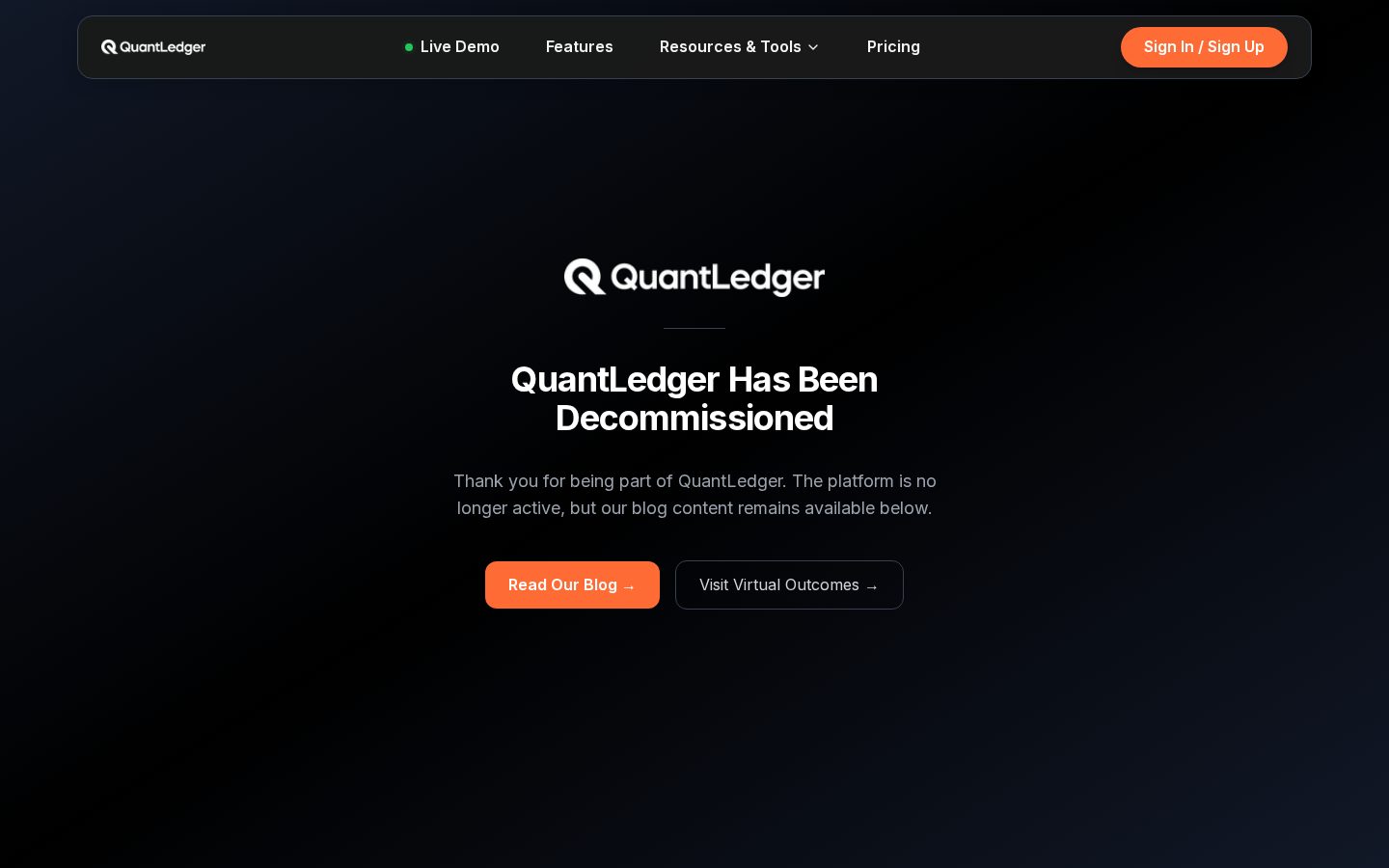 QuantLedger Homepage