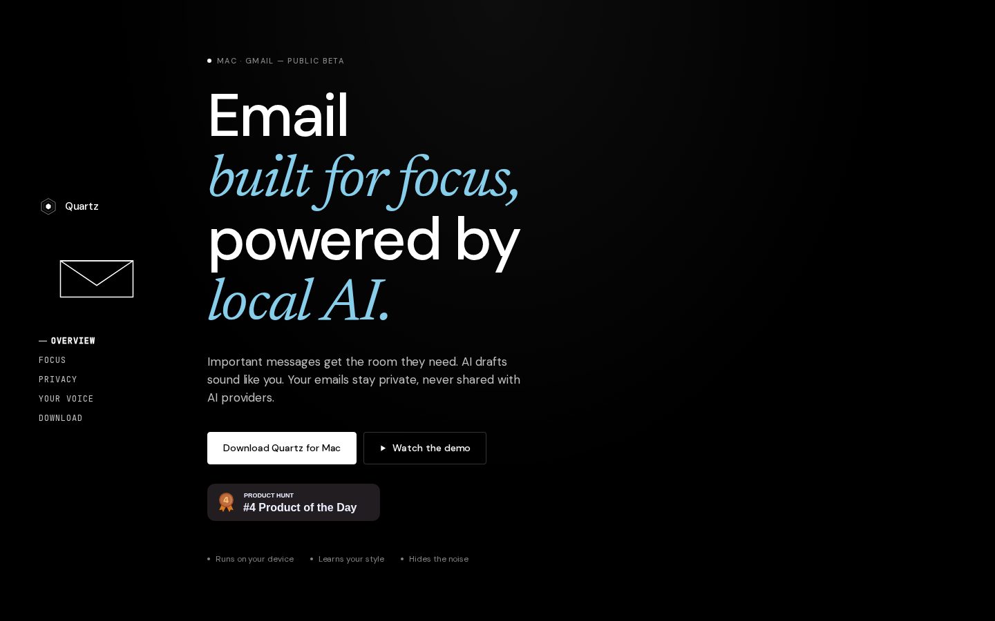 Quartz Homepage