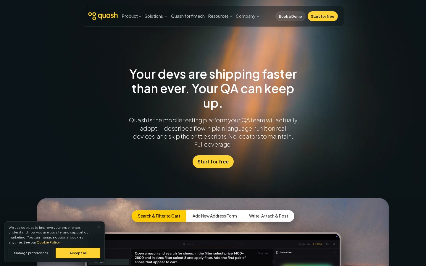Quash Homepage