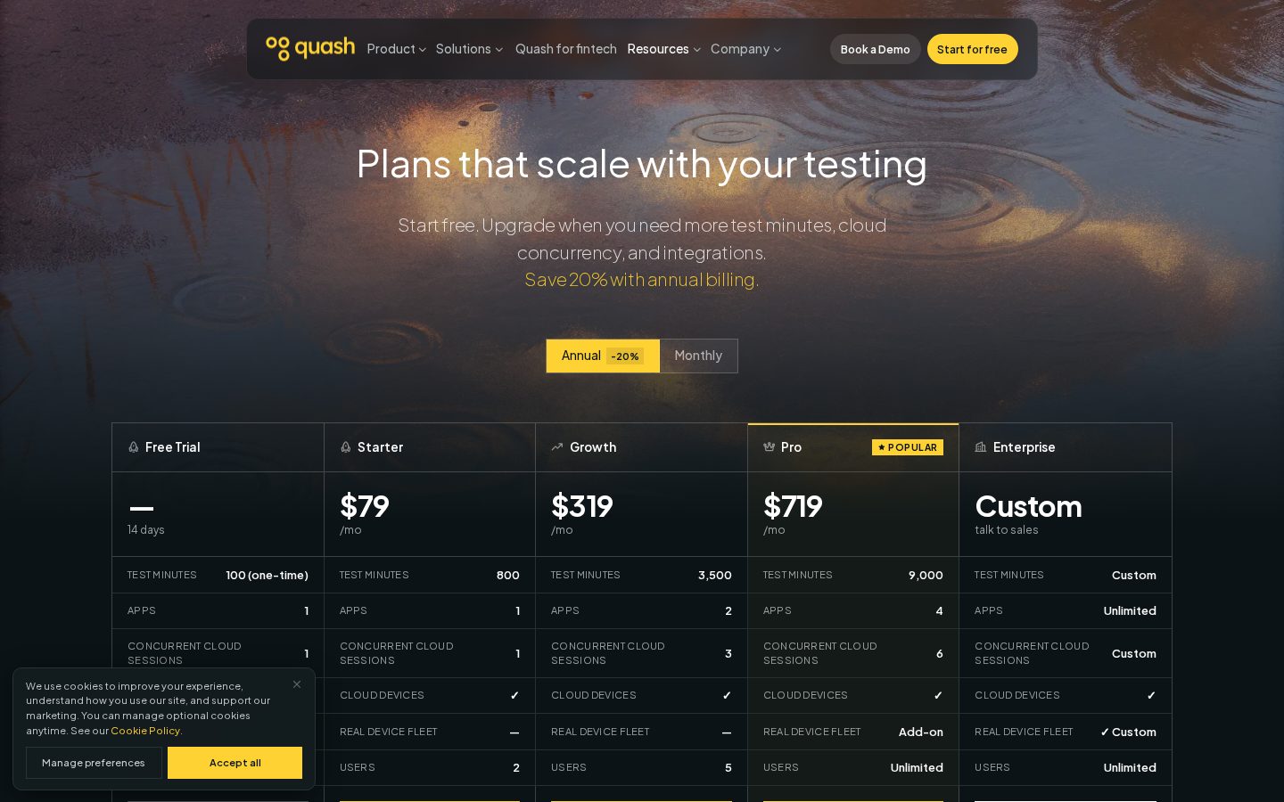 Quash Pricing