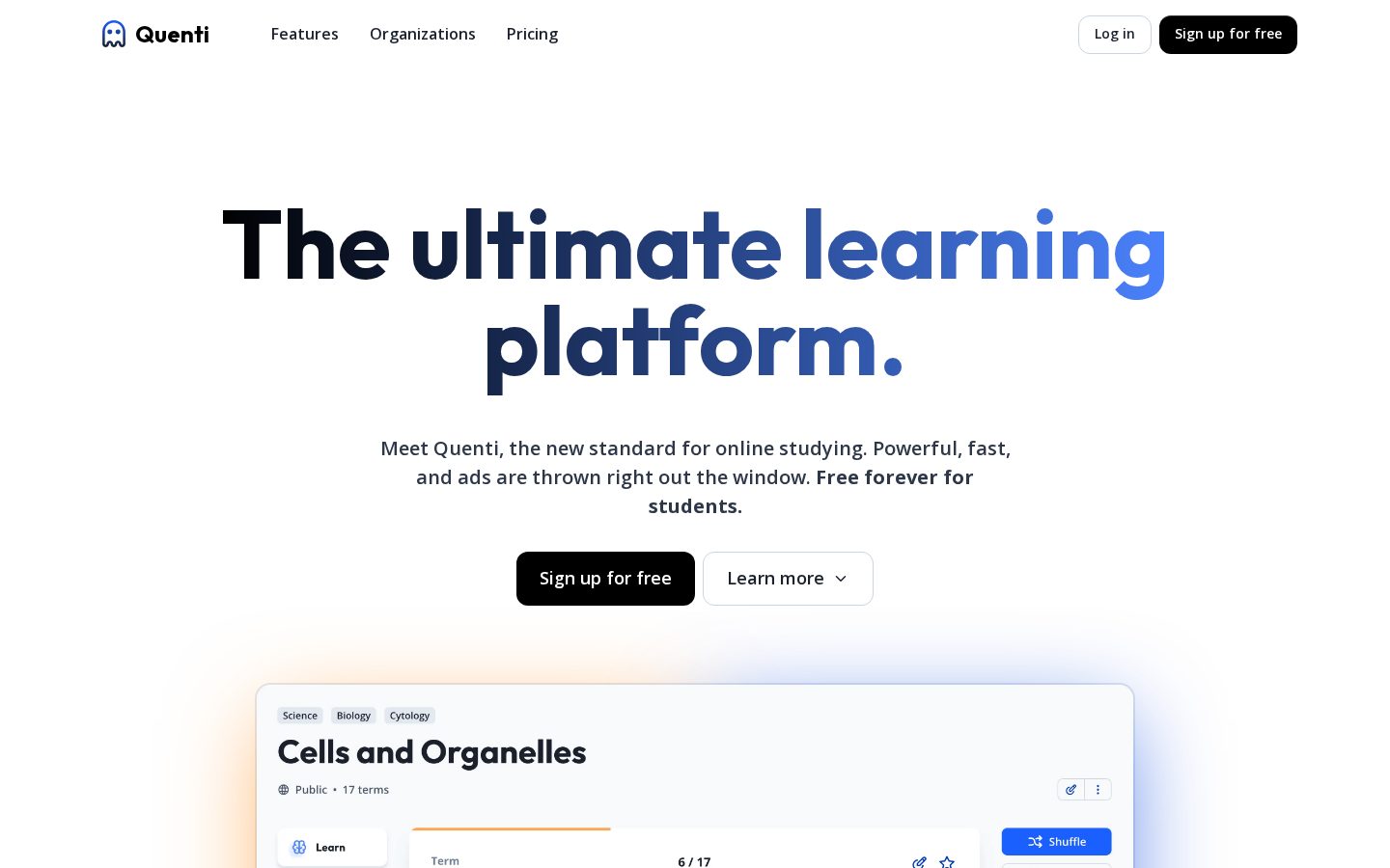 Quenti Homepage