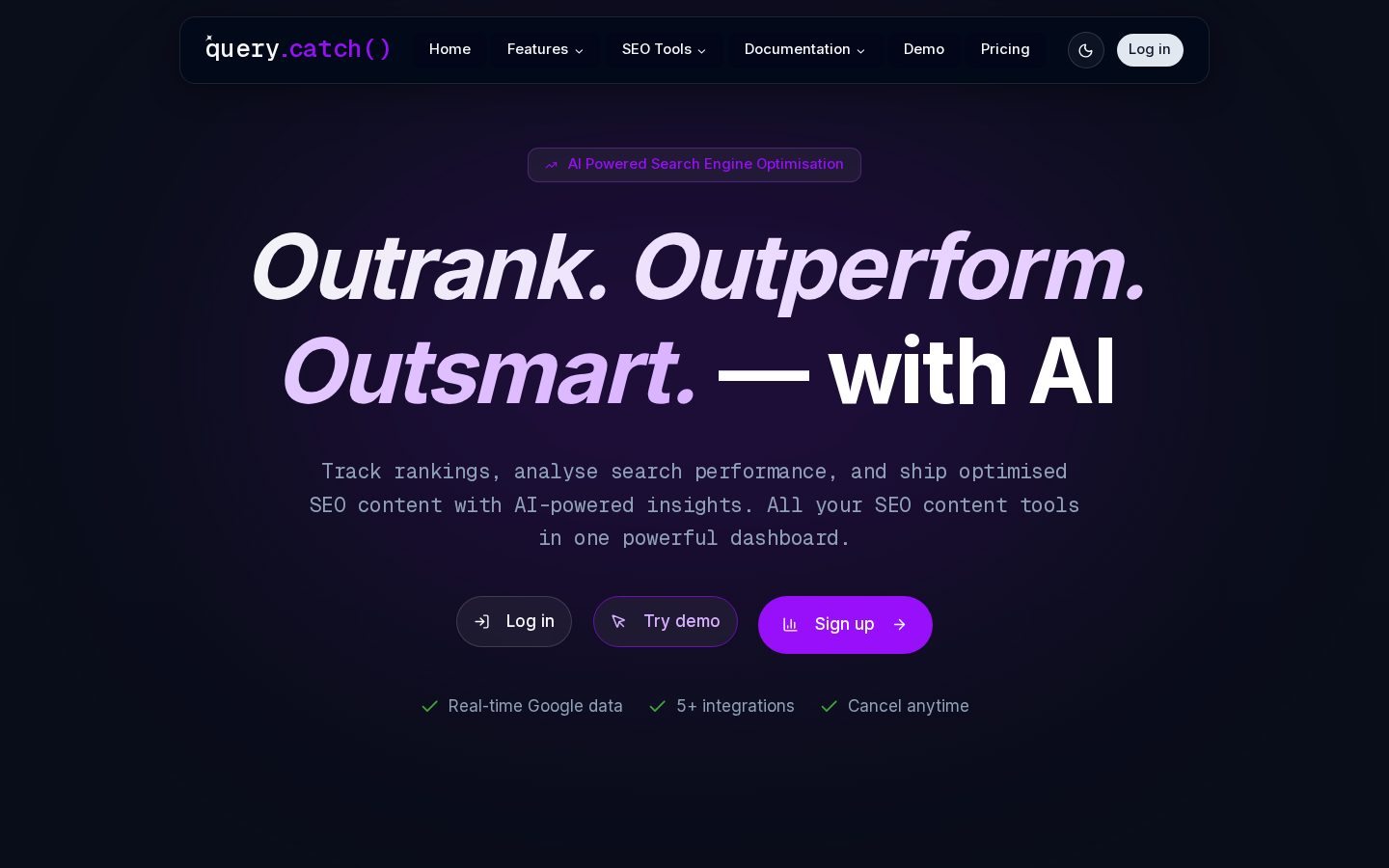QueryCatch Homepage