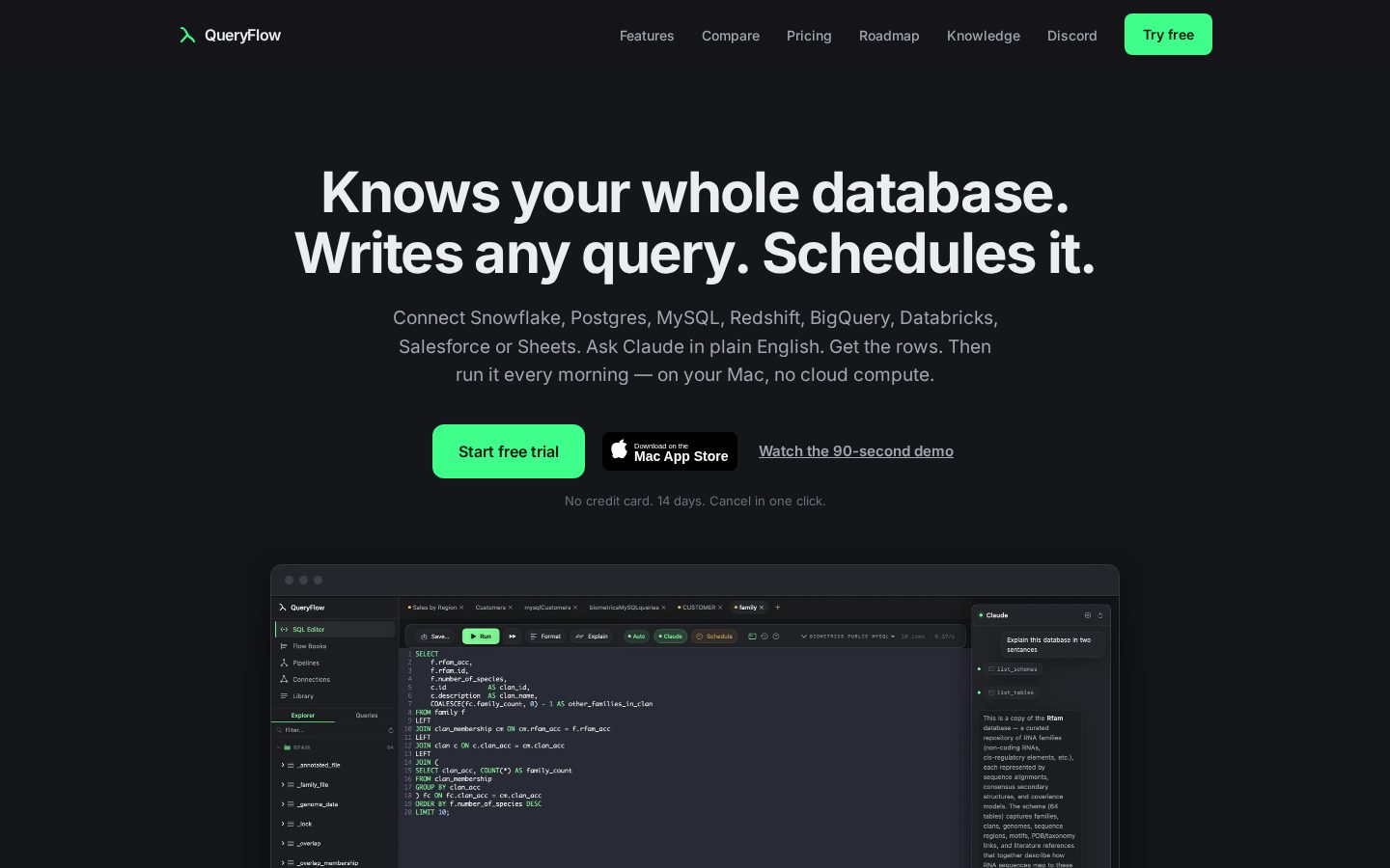 QueryFlow Homepage