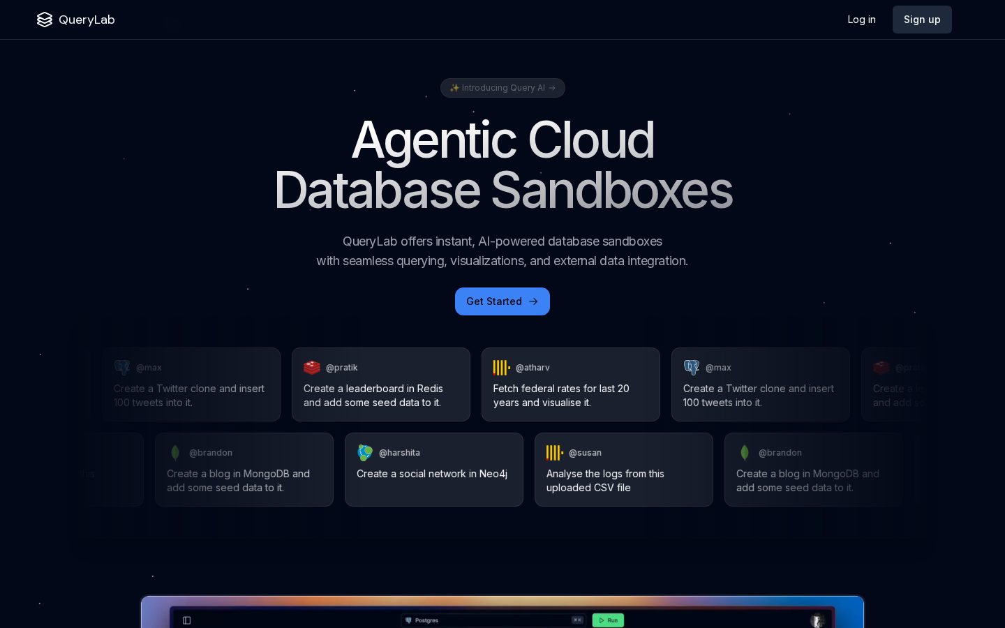 QueryLab Homepage