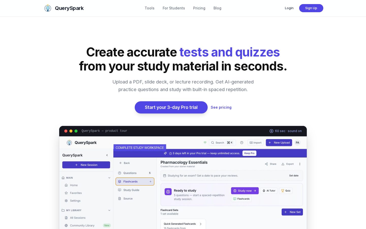 QuerySpark Homepage