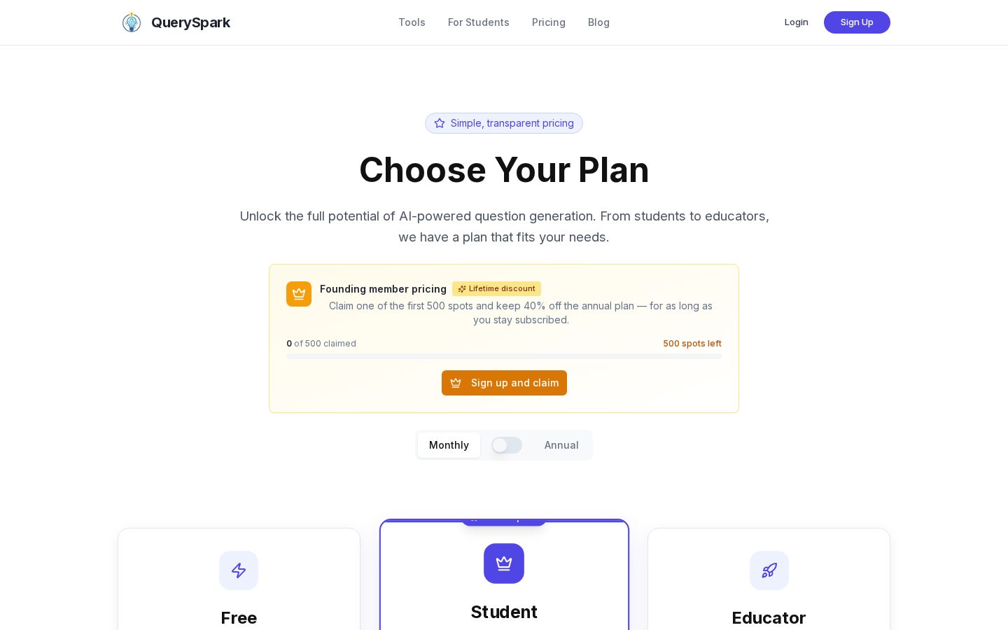 QuerySpark Pricing
