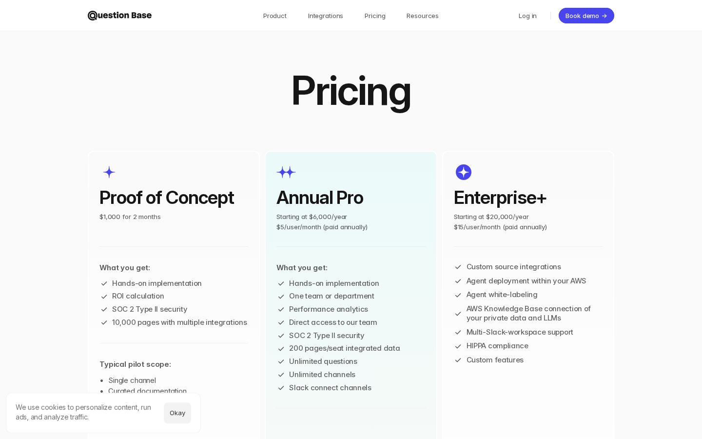 Question Base Pricing