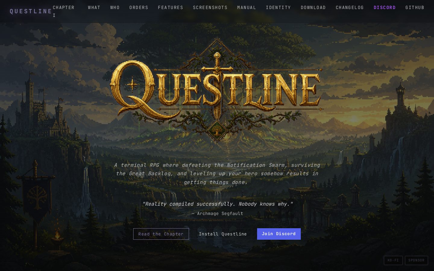 QUESTLINE Homepage