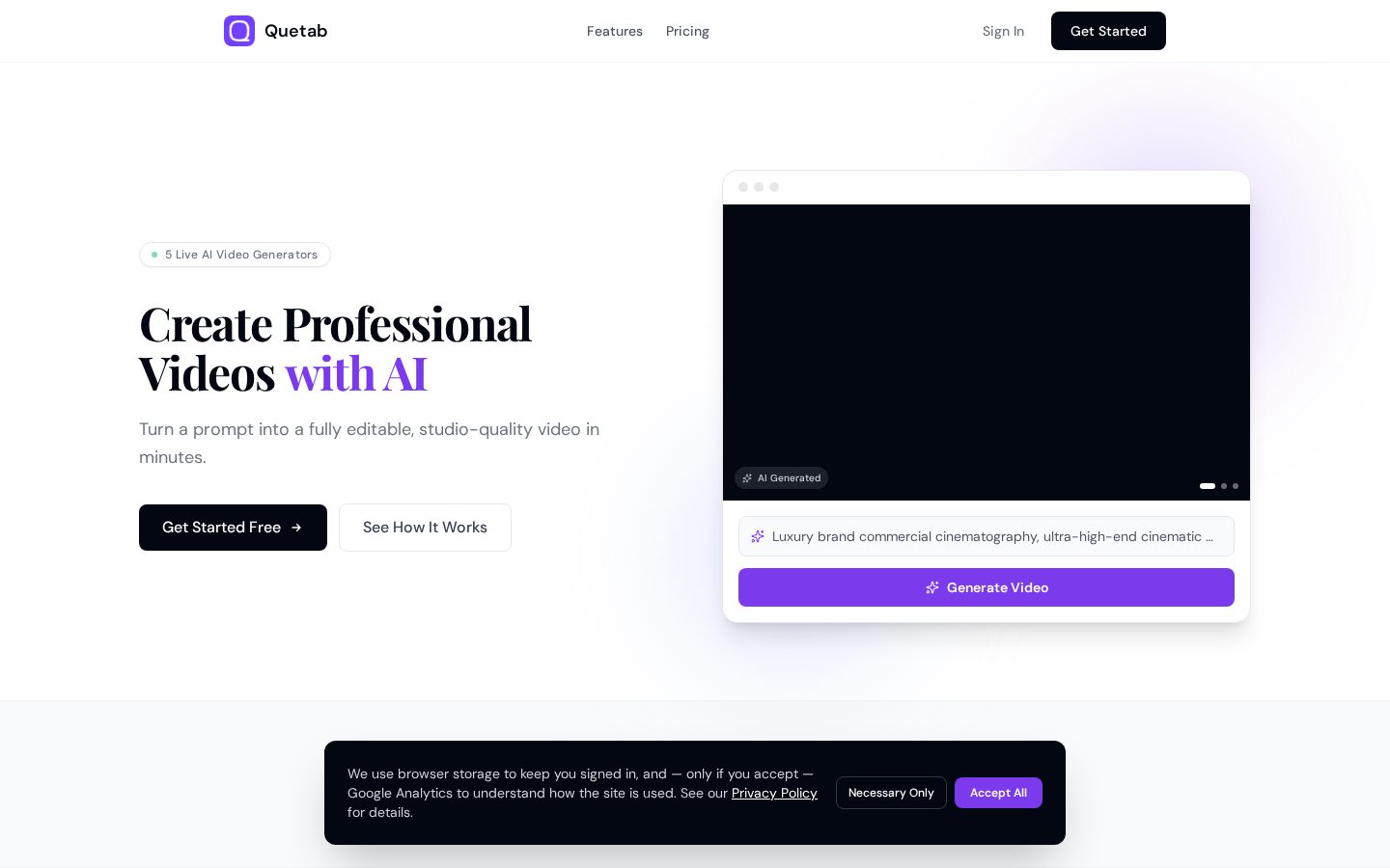 Quetab Homepage