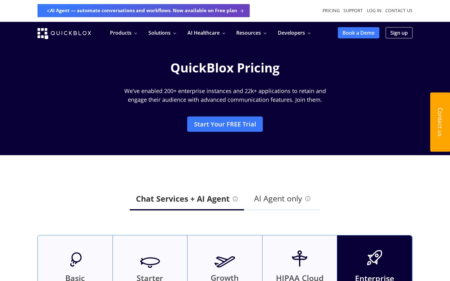 QuickBlox Pricing