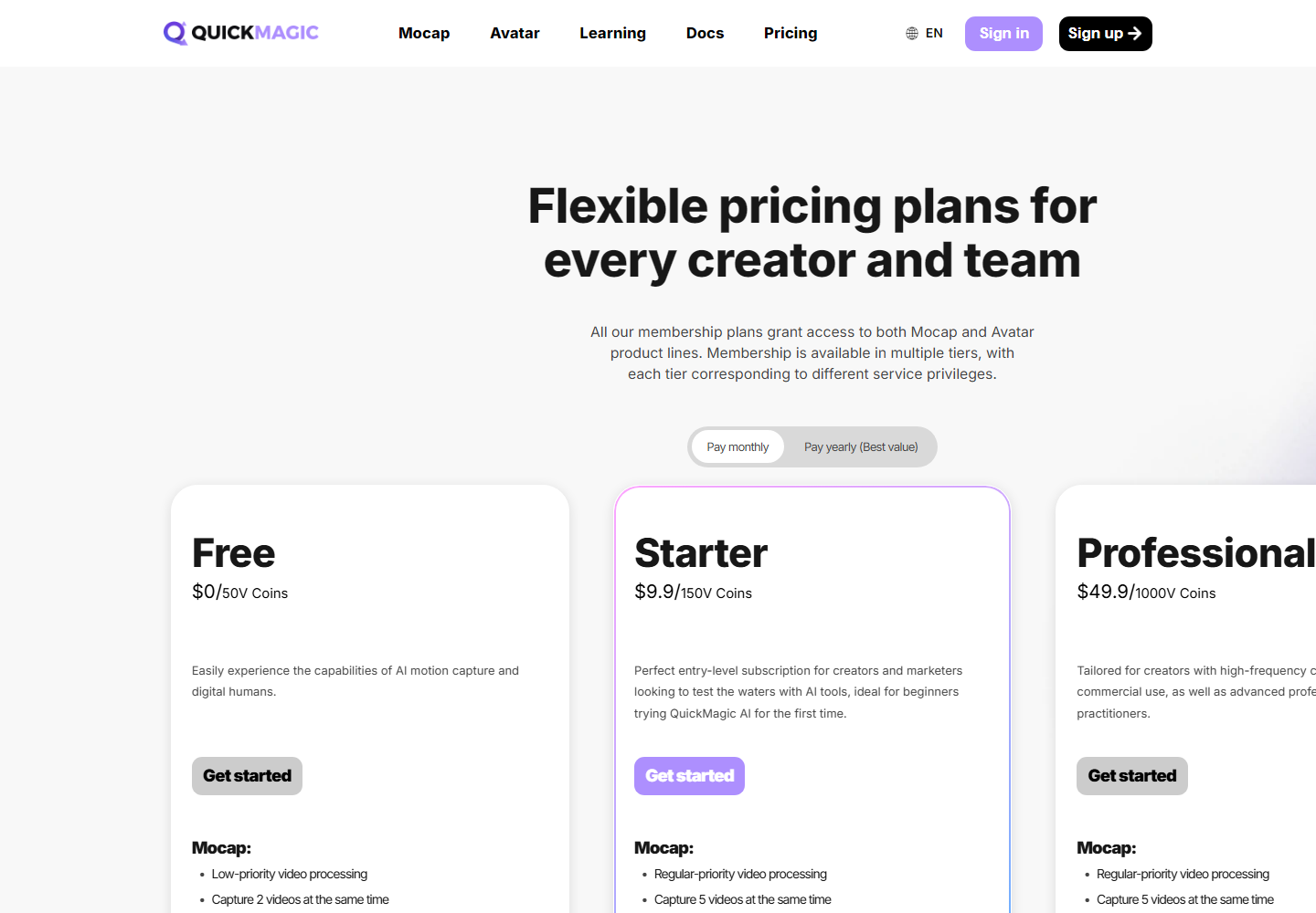 QuickMagic pricing