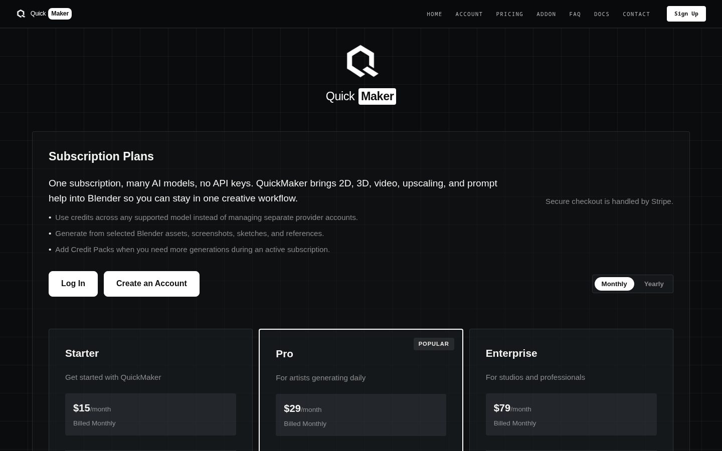 QuickMaker Pricing