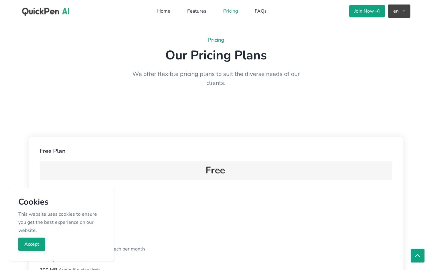 QuickPen AI Pricing