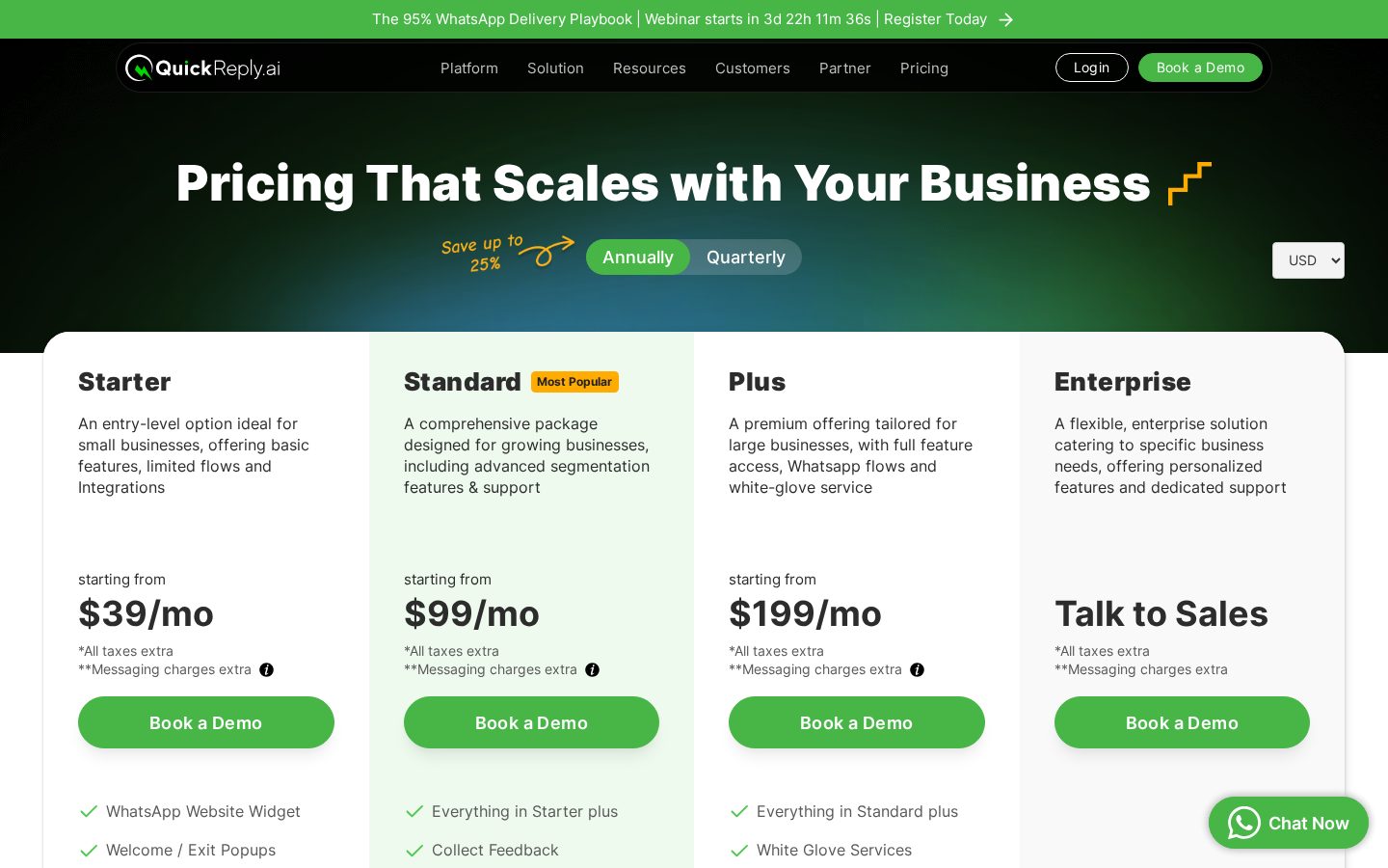 QuickReply.ai Pricing