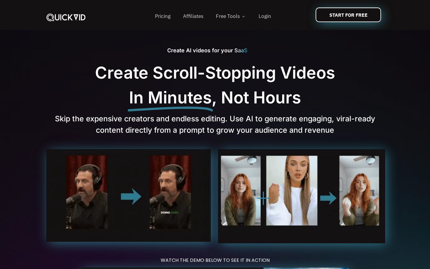 QuickVid Homepage