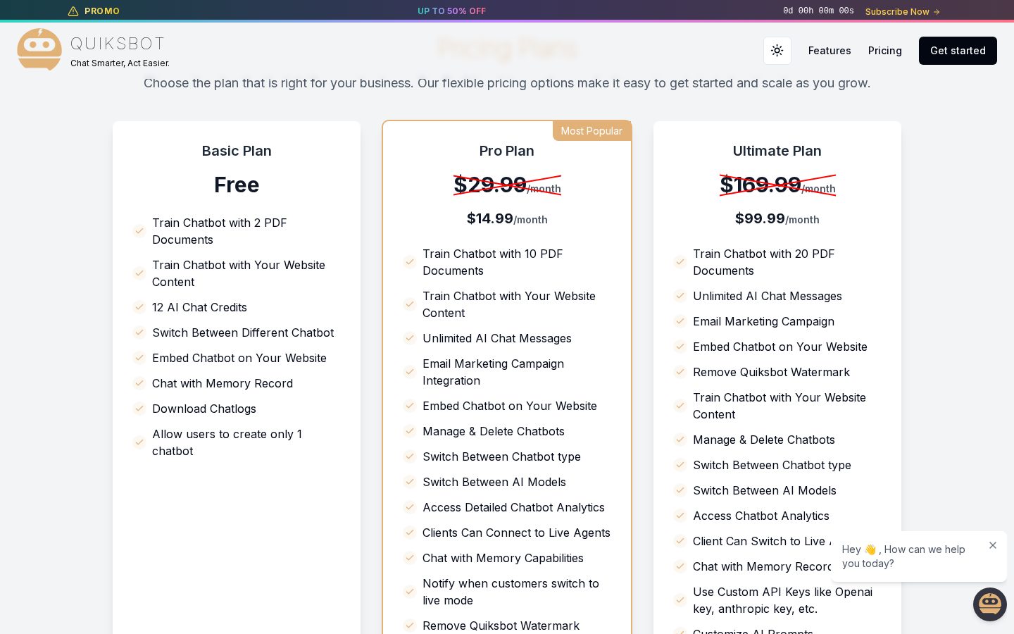Quiksbot Pricing