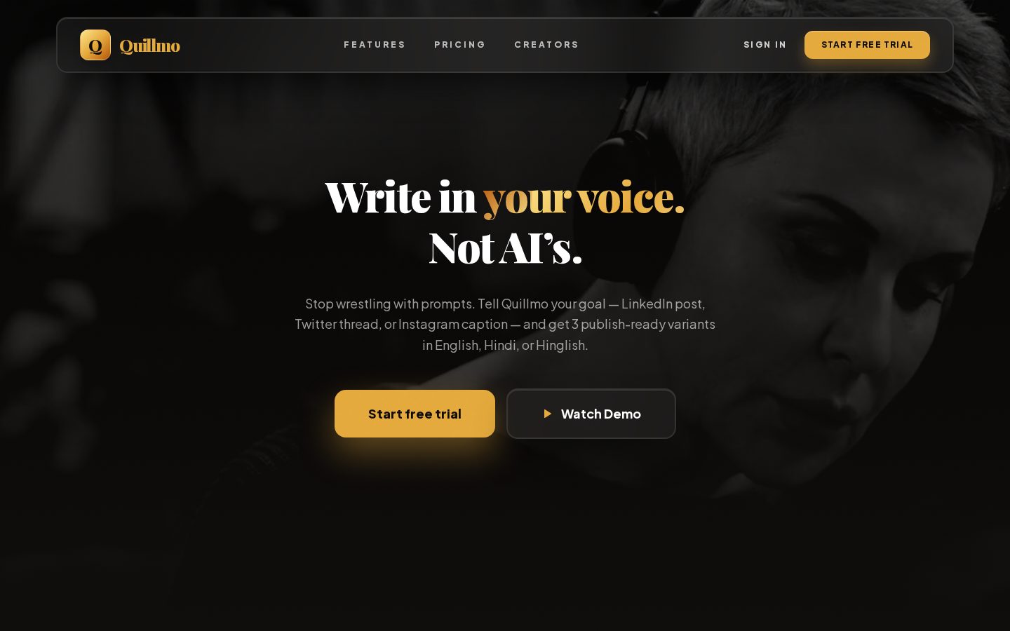 Quillmo Homepage