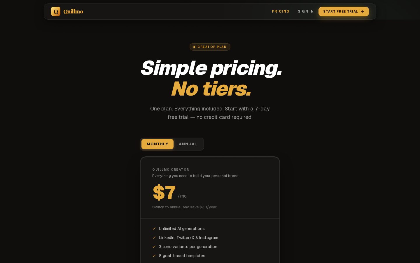 Quillmo Pricing