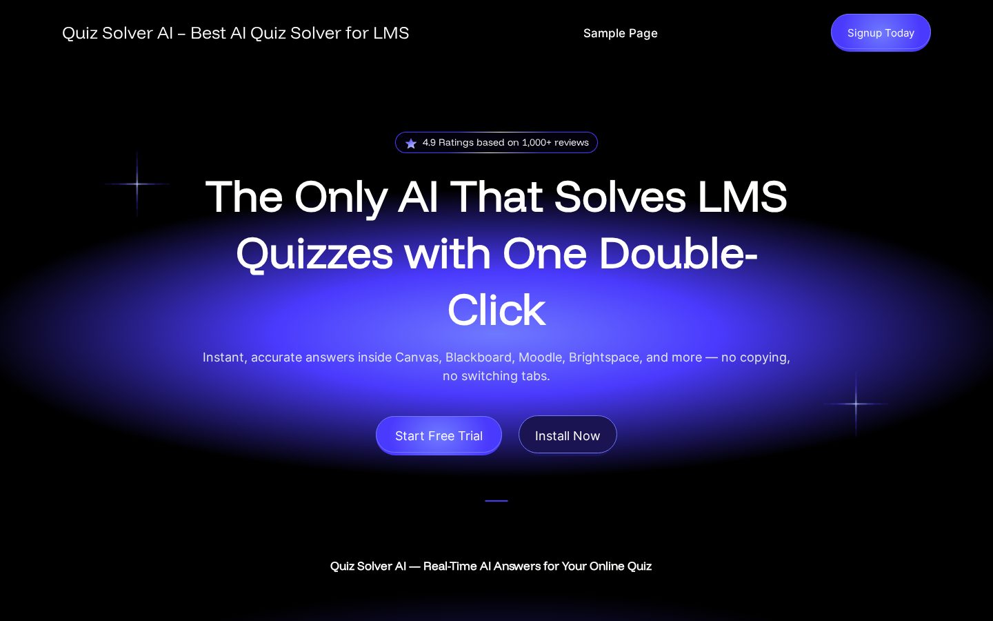 Quiz Solver AI Homepage