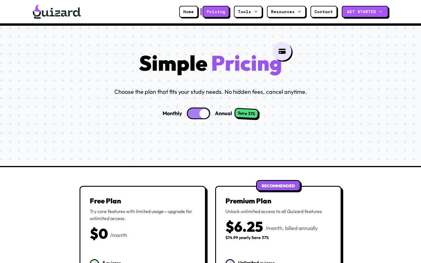 Quizard Pricing