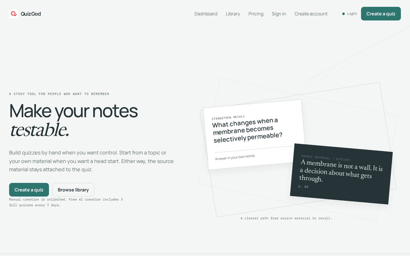 QuizGod Homepage